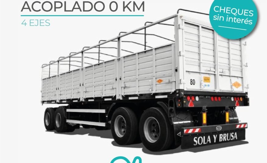 Acoplado Sola y Brusa 4 ejes baranda volcable